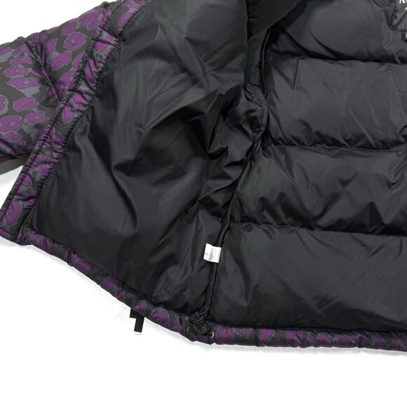 The North Face 1996 Retro Nuptse Printed 700 Down Jacket Purple Leopard Womens M - Picture 4 of 13